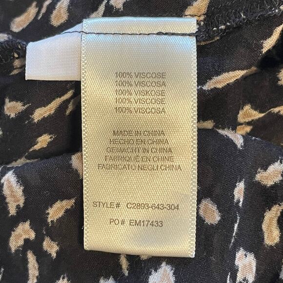 Cloth & Stone Button-Down Shirt Womens Medium Black & Tan Long Sleeve Anthro - Picture 7 of 9